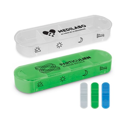 Daily pill-box with sliding lid