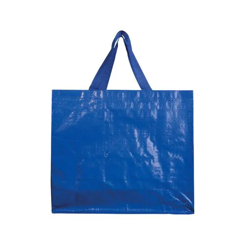 Bolsa de polipropileno laminado, asas cinta y fuelle Bolsa de polipropileno laminado, asas cinta y fuelle