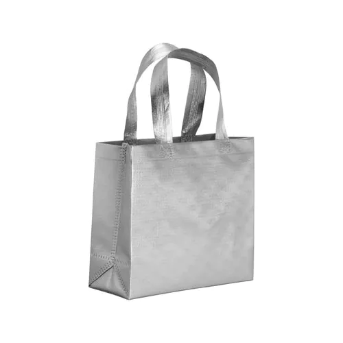 Sac shopper avec soufflet en non tissè laminé thermsoudé, anses courtes Sac shopper avec soufflet en non tissè laminé thermsoudé, anses courtes