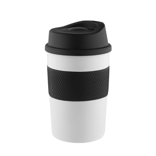 Metmaxx® "CremaCoffeeHouse" thermo mug white/ring black Metmaxx® "CremaCoffeeHouse" thermo mug white/ring black