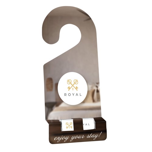 Mirror/door hanger with 1 rectangular pack