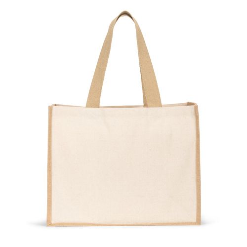 HELSINQUE. Sac en toile (320 g/m²), avec fond et côtés en jute laminé (350 g/m²) dans des tons naturels HELSINQUE. Sac en toile (320 g/m²), avec fond et côtés en jute laminé (350 g/m²) dans des tons naturels