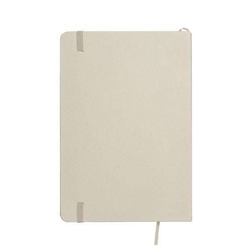 Quaderno con copertina realizzata con i residui di frutta ed elastico di chiusura Quaderno con copertina realizzata con i residui di frutta ed elastico di chiusura