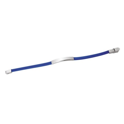 BRACCIALE ACCIAIO E EVA BLU 0.50CM BRACCIALE ACCIAIO E EVA BLU 0.50CM