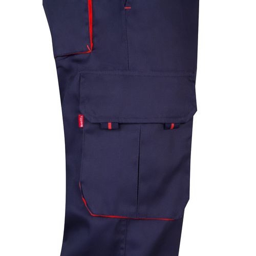 VL HYPNOS. Two-tone multi-pocket twill trousers (200g/m²), in cotton (35%) and polyester (65%)