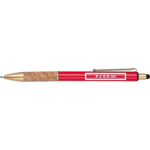 Ball pen with cork grip zone Ball pen with cork grip zone