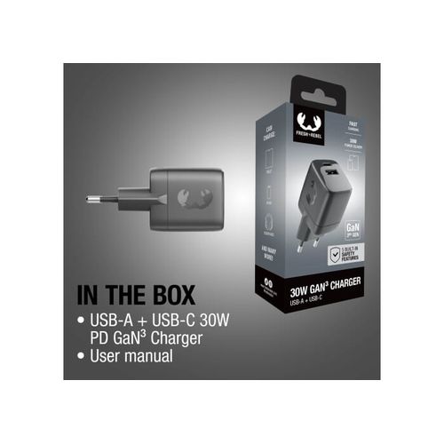 Fresh 'n Rebel 30W Fast Charger GaN USB-C & USB-A Fresh 'n Rebel 30W Fast Charger GaN USB-C & USB-A