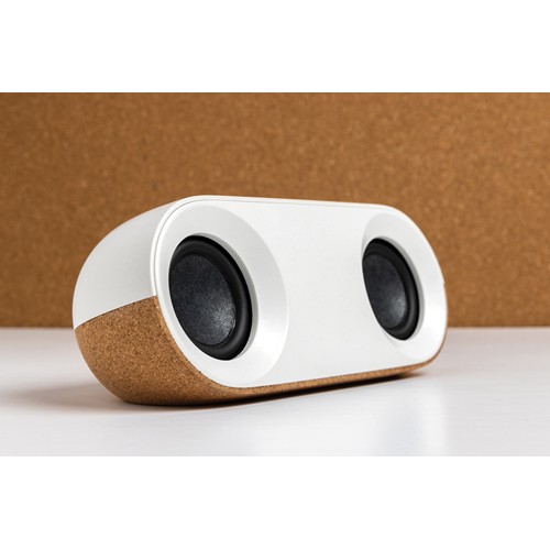 Enceinte 10W en plastique recyclé RCS et liège Oregon