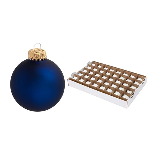 Boule de Noël 7 cm avec sérigraphie 1 couleur - sur plateau - couronne dorée - MADE IN GERMANY