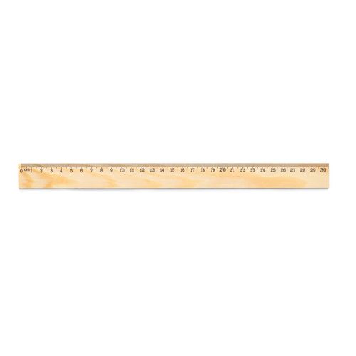 WESLEY 30. Pine wood ruler with 30 cm scale WESLEY 30. Pine wood ruler with 30 cm scale
