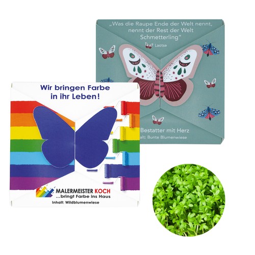 Closure – Butterfly Seed Card - Cress Closure – Butterfly Seed Card - Cress