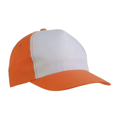 Chapeau en polyester, 5 panneaux, réglagé à velcro