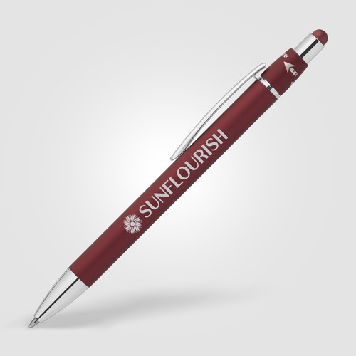 Orbit Spinner Chrome Metal Pen w/ Stylus