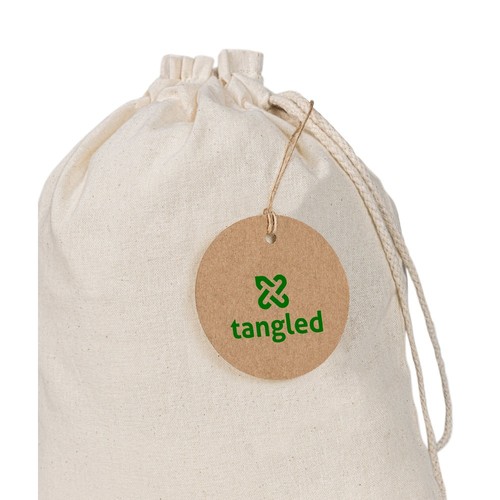 LABEL ROUND. Etichetta circolare realizzata al 100% con carta riciclata (700 g/m²)