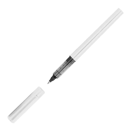 Plastic rollerball pen with ink