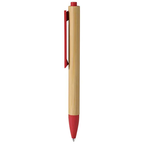 BALLPOINT PEN WITH BLUE REFILL IN BAMBOO AND WHEAT STRAW + ABS BALLPOINT PEN WITH BLUE REFILL IN BAMBOO AND WHEAT STRAW + ABS