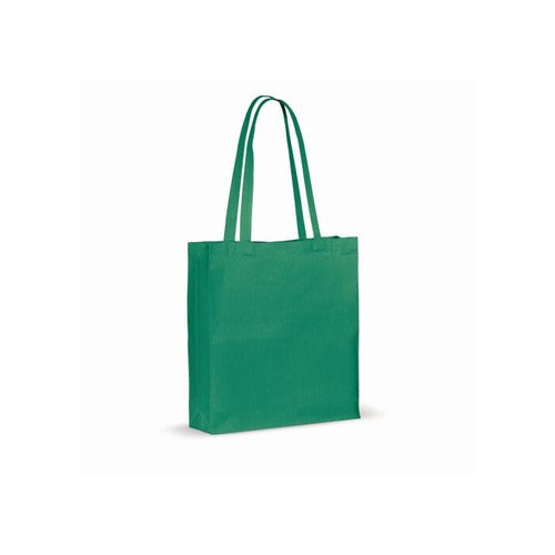 Borsa in cotone riciclato con soffietto 140g/m² 38x10x42cm Borsa in cotone riciclato con soffietto 140g/m² 38x10x42cm