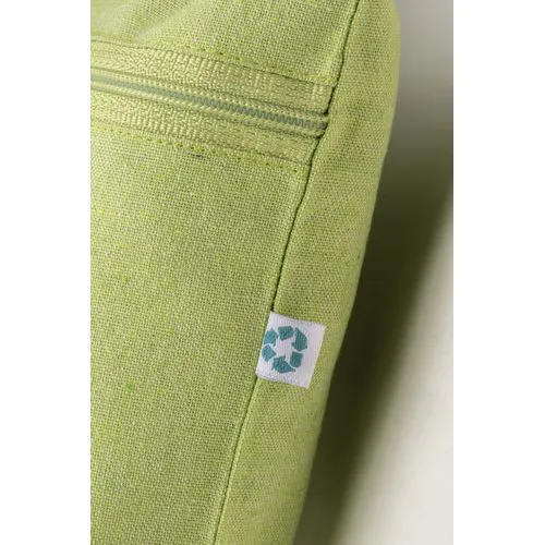 Portadocumentos de algodón reciclado de 180 g/m2 con cierre de cremallera, certificado GRS