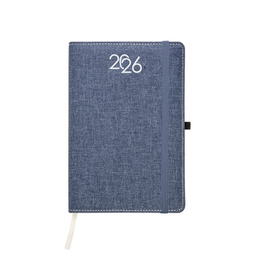 Agenda hebdomadaire 2026, couverture rigide en PET recyclé avec effet de mélange