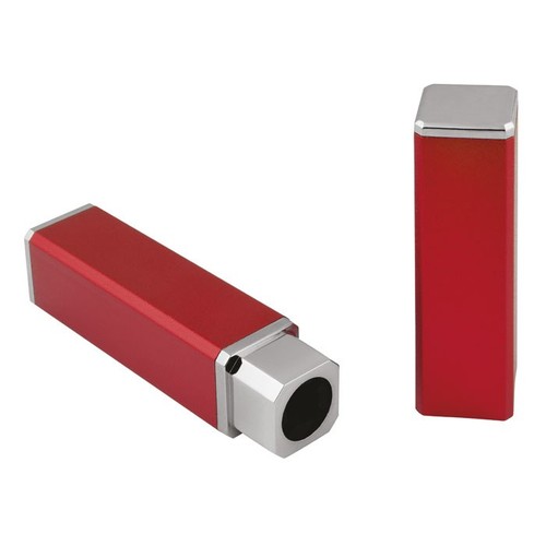 ALUMINIUM BOX  SQUARED RED - NO PEN