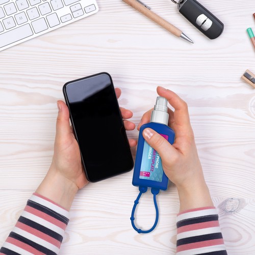 Smartphone & Workplace Cleaner, 50 ml Bumper (blue), Body Label Smartphone & Workplace Cleaner, 50 ml Bumper (blue), Body Label
