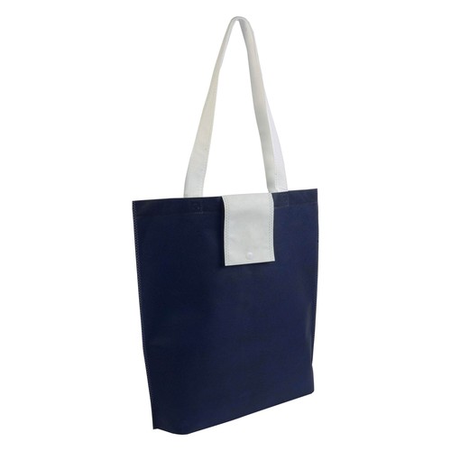 Shopper plegable en TNT 80g / m2 termosellada, asas cortas Shopper plegable en TNT 80g / m2 termosellada, asas cortas