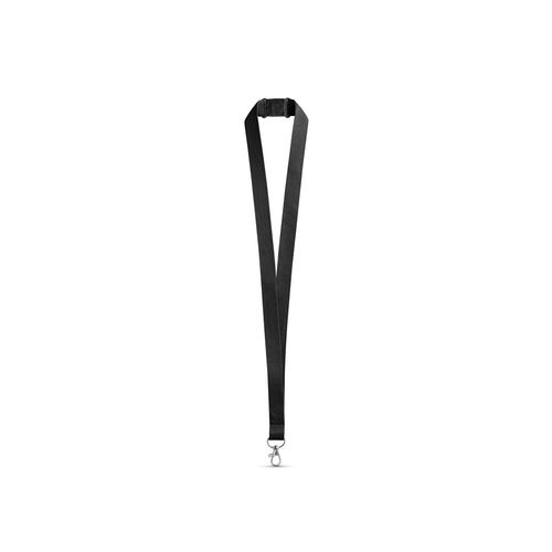 LEEDS. Lanyard en polyester avec fermoir de sécurité