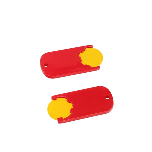 Porte-clés jeton 1€ "Alpha"