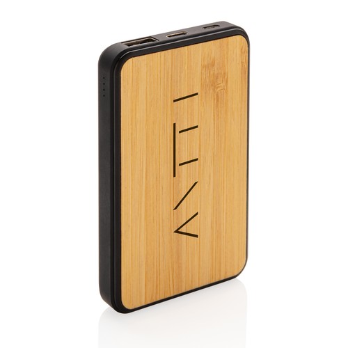 Batterie de secours 5000mAh en plastique recyclé et RCS Batterie de secours 5000mAh en plastique recyclé et RCS