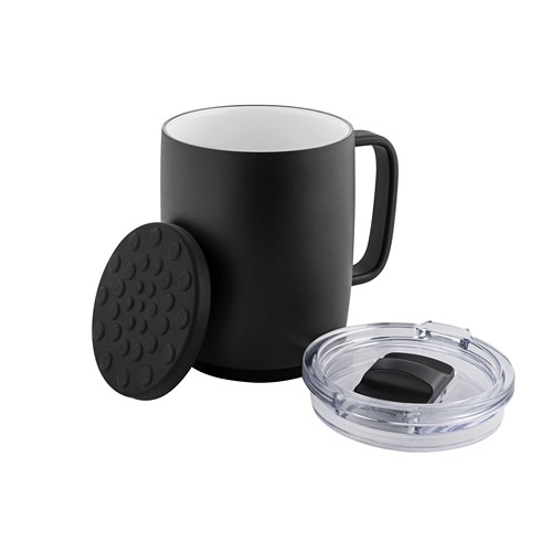 Metmaxx® "Crema OfficeVibeThermo" thermal mug, black with lid Metmaxx® "Crema OfficeVibeThermo" thermal mug, black with lid