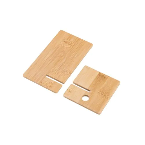 GALEN. Soporte para móvil de bambú, desmontable en dos partes