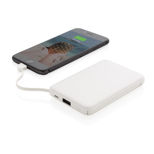 Batterie de secours 5000 mAh avec câbles intégrés Batterie de secours 5000 mAh avec câbles intégrés