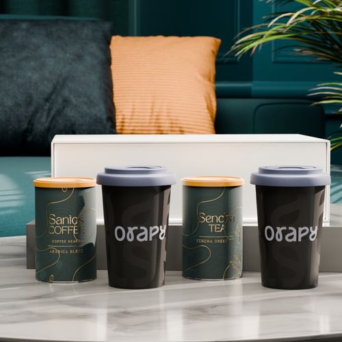 Conjunto Freedom Taste 280ml negro satinado/Gris