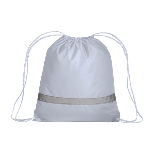 210T polyester backpack with reflective strip, drawstring closure and reinforced corners 210T polyester backpack with reflective strip, drawstring closure and reinforced corners