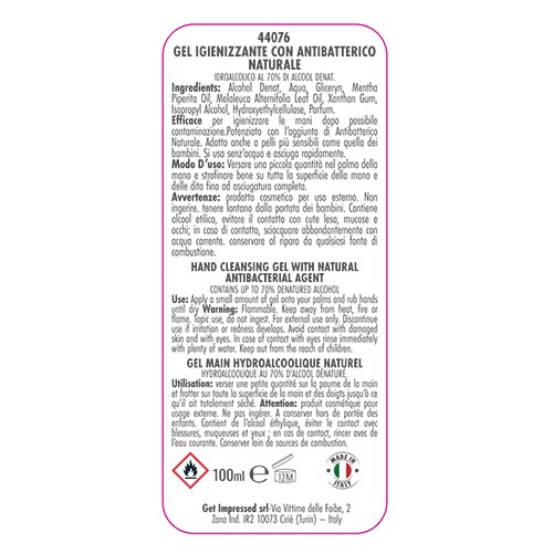 Gel désinfectant naturel Eliseo