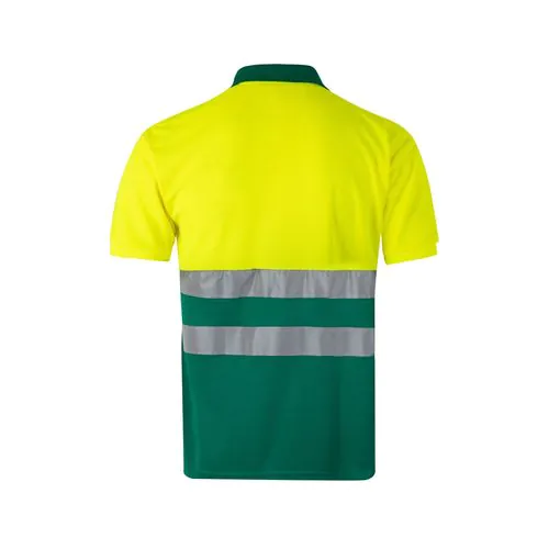 VL CUPID. Polo piqué bicolore (160g/m²) à manches courtes, en polyester (100%)