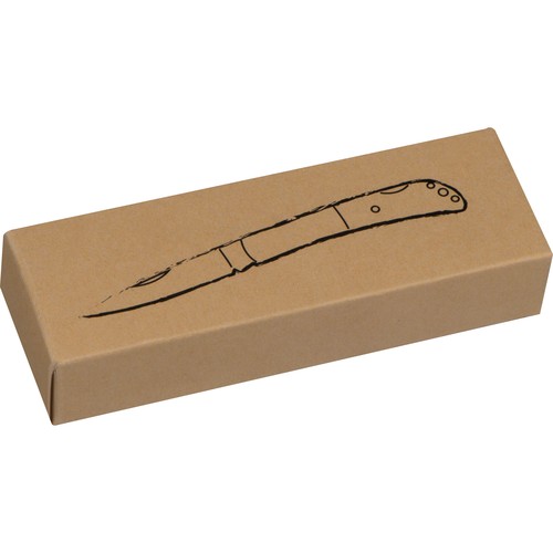 Folding knife with wooden handle