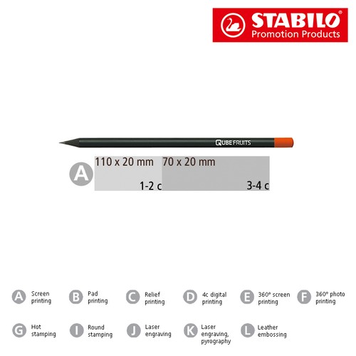 STABILO crayon graphite noir avec tête trempée