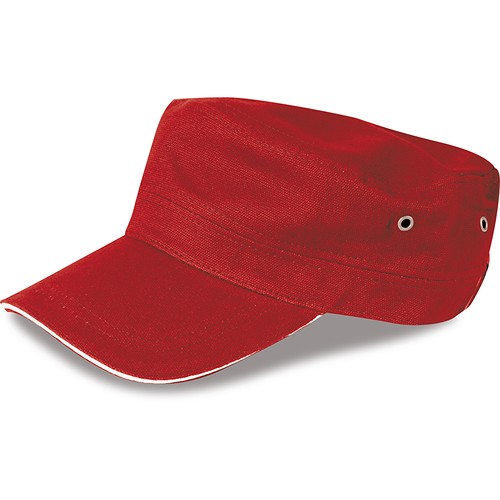 * CAPPELLINO MILITARE SANDWICH IN 100% COTONE CANVAS (320 gr/mq)