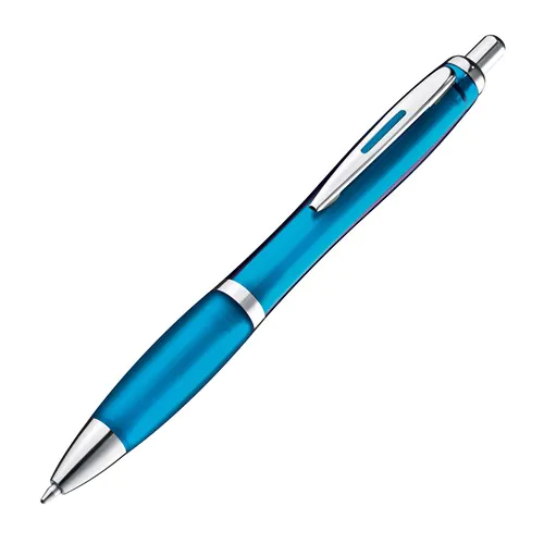 Transparent ball pen with rubber grip Transparent ball pen with rubber grip