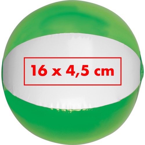 Ballon de plage bicolore coloré/transparent