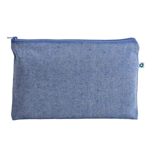 Beauty case en coton recyclé 150 g/m2, avec fermeture éclair