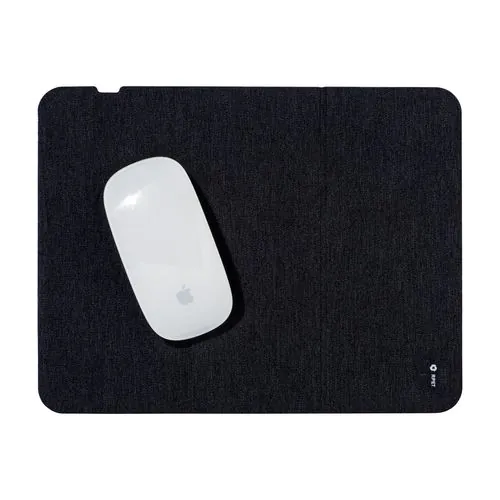 Mousepad e supporto per cellulare in R-PET, con caricabatterie wireless