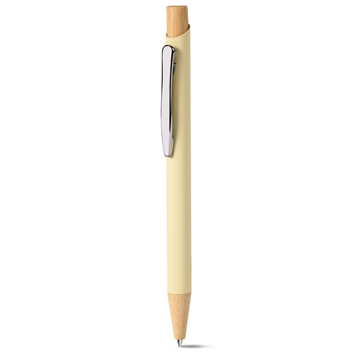 PENNA A SFERA IN ALLUMINIO SOFT TOUCH COLORI PASTELLO, BAMBÙ E METALLO PENNA A SFERA IN ALLUMINIO SOFT TOUCH COLORI PASTELLO, BAMBÙ E METALLO