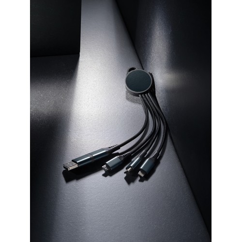 Cable de carga 6 en 1 de aluminio reciclado Terra RCS