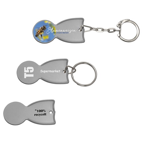 Recycling shopping trolley releaser Recycling shopping trolley releaser