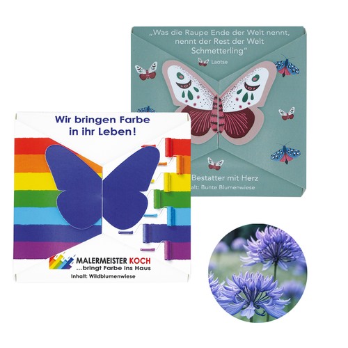 Closure – Butterfly Seed Card - Cornflower Closure – Butterfly Seed Card - Cornflower
