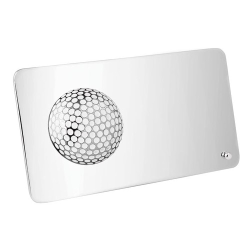 TARGA IN MET.LUCIDO "GOLF" 88X160 mm