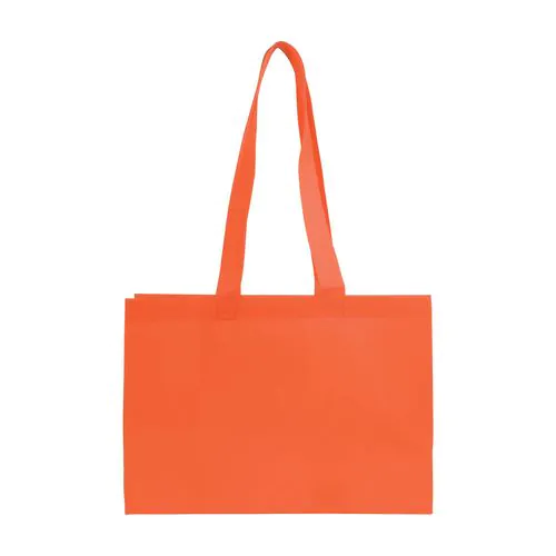 Shopper avec soufflet à la base en TNT 70gm2 thermosoudé, anses longues Shopper avec soufflet à la base en TNT 70gm2 thermosoudé, anses longues