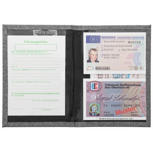 CreativDesign® Porte-cartes d'identité "Metropolis" gris CreativDesign® Porte-cartes d'identité "Metropolis" gris